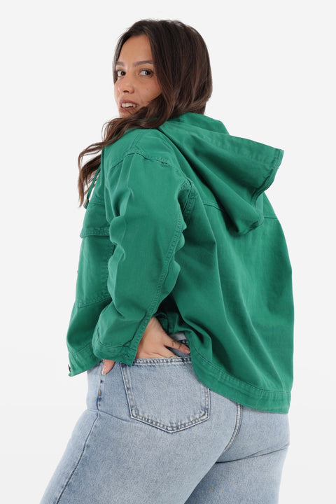 Hooded Oversized Denim Jacket