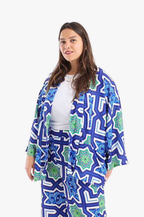 Voile Self Pattern Kimono
