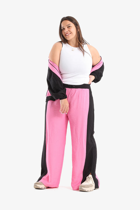 Color Block Pants with Slits