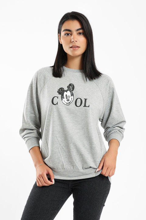 Mickey Mouse Printed Sweat Shirt - Clue Wear