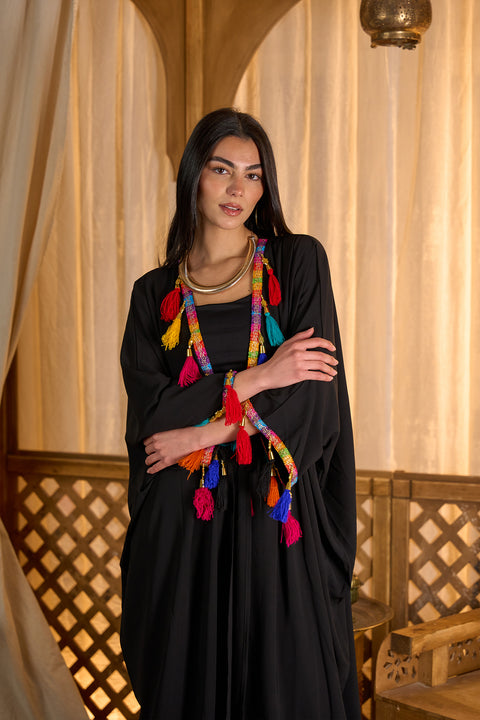 Kimono with Colorful Tassels