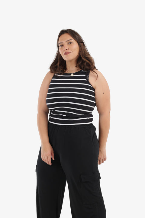 Top with Horizontal Stripes