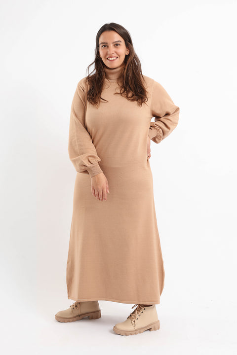 A-line Knitted Maxi Dress