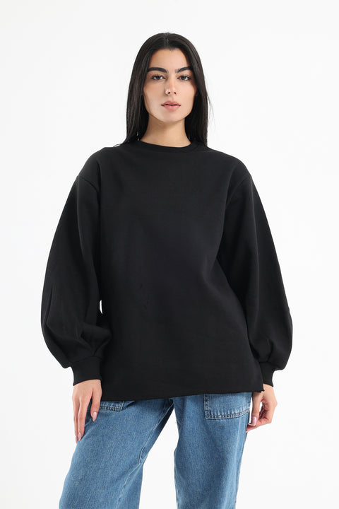 Black Back Print Lounge Sweatshirt
