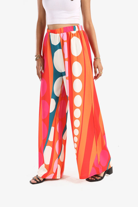Vibrant Printed Voile Pants