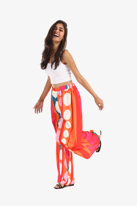 Vibrant Printed Voile Pants