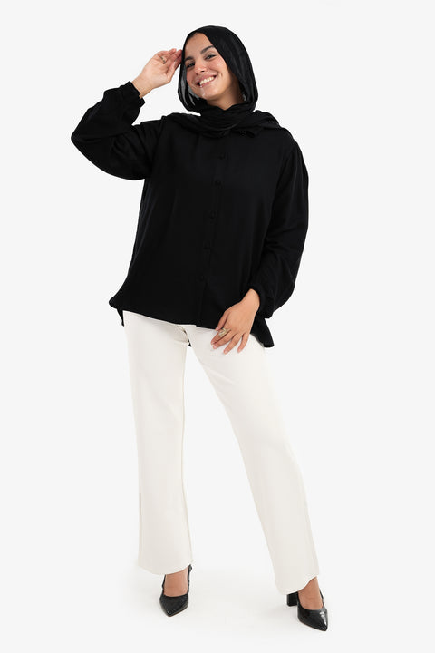 Long Puffy Sleeves Blouse