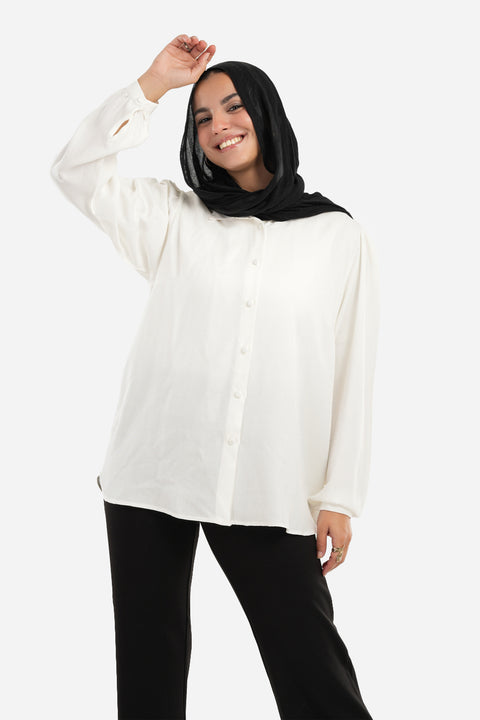 Long Puffy Sleeves Blouse