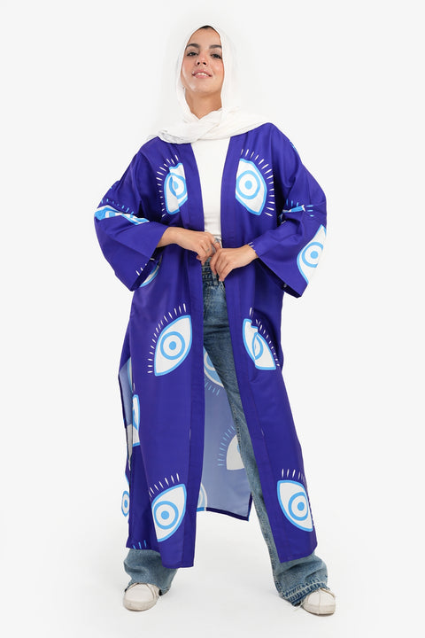 Big Eye Printed Kimono