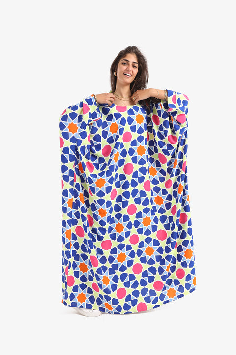 Geometric Pattern Maxi Dress