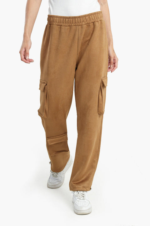 Suede Baggy Pants