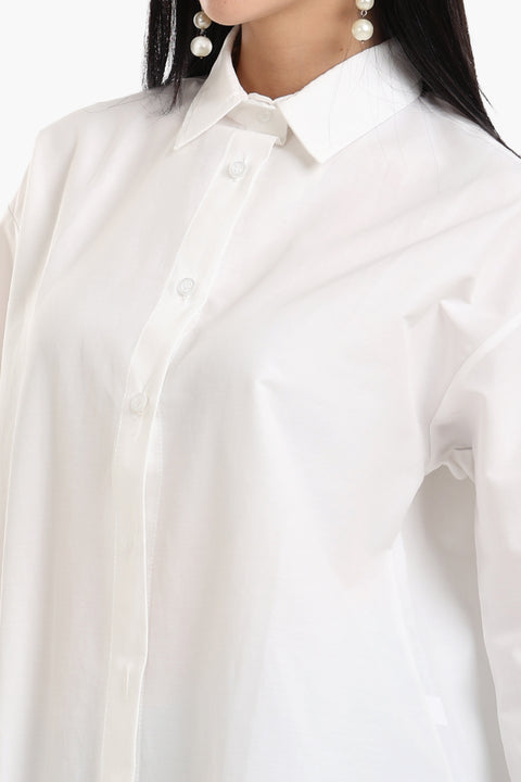 Asymmetrical Viscose Relaxed Shirt