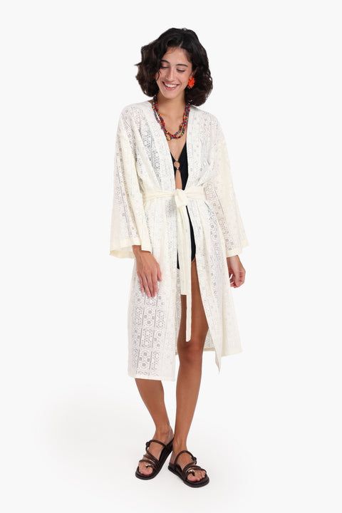 Lace Pattern Kimono