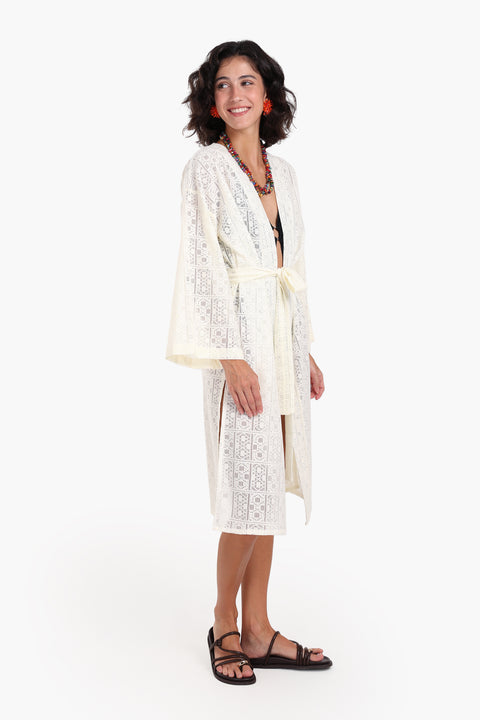 Lace Pattern Kimono