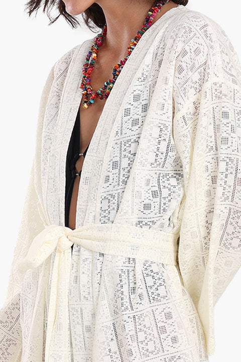 Lace Pattern Kimono