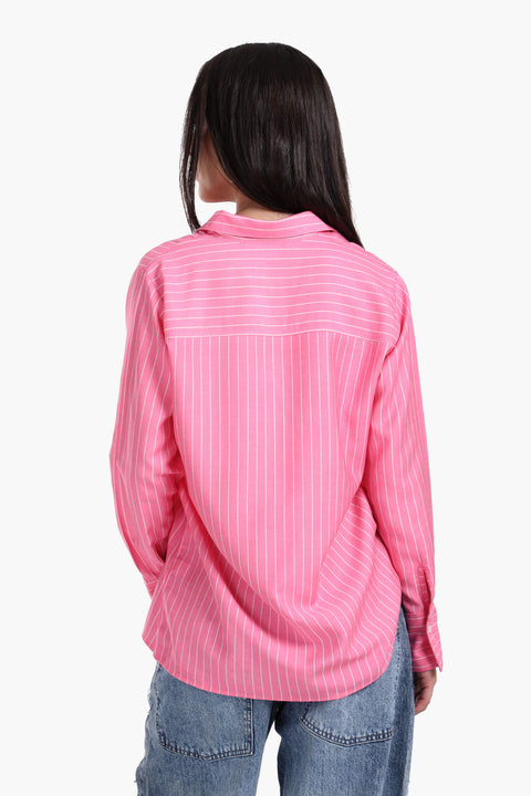 Hot Pink Striped Shirt