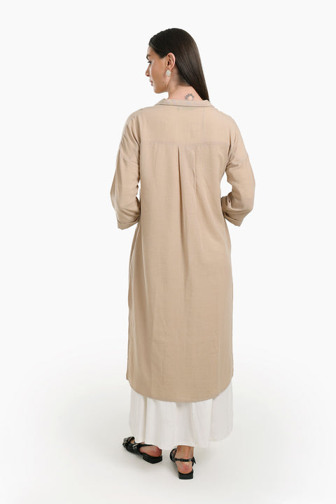 Plain Lounge Shirt Dress