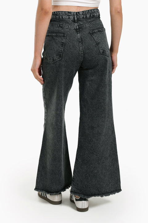Grey Zip Fly Jeans