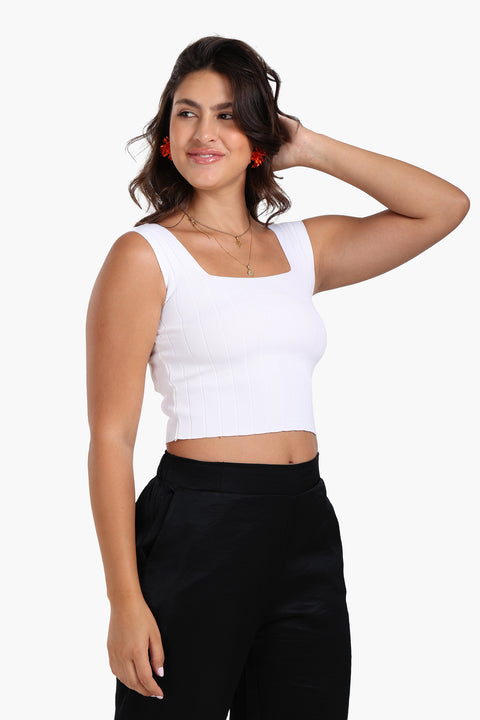 Square Neck Crop Top
