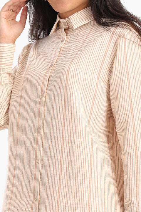 Classic Striped Cotton Blend Shirt