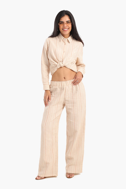 Classic Striped Cotton Blend Shirt