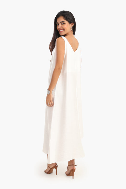 Chic V-Neck Midi Dress