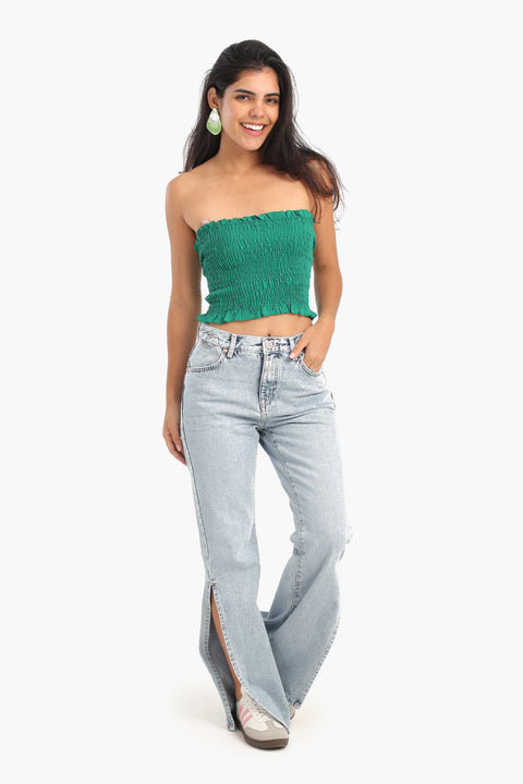 Jeans With Side Slits