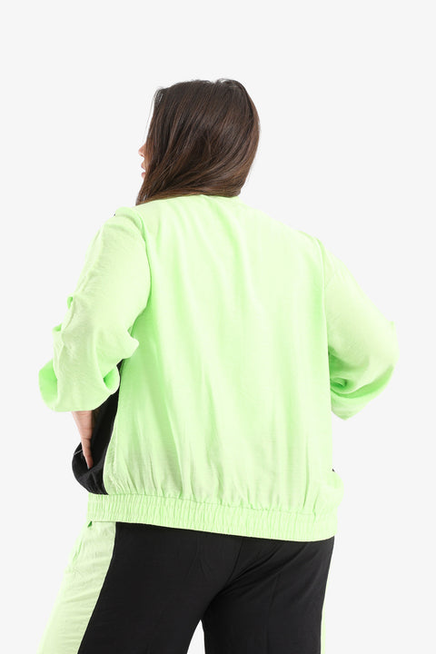Color Block Elasticated Jacket