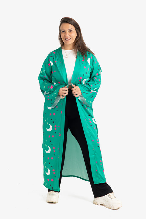 Crescents & Stars Printed Kimono
