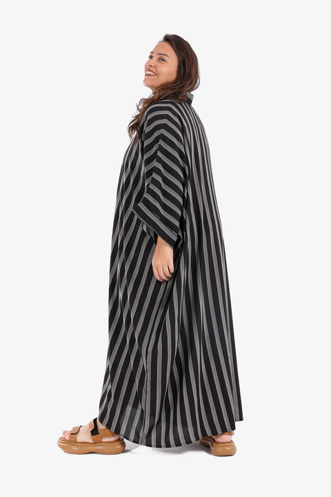 Striped Oversized Shirt Dress