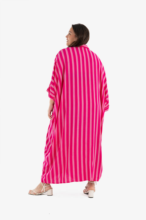 Striped Oversized Shirt Dress