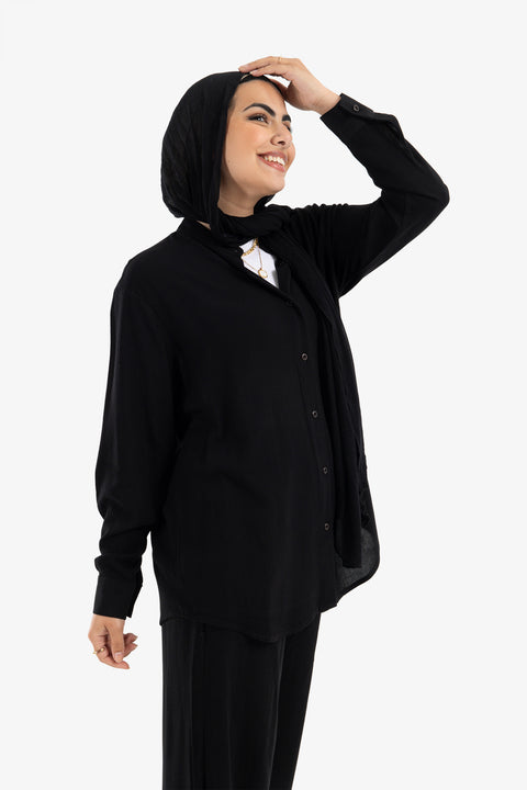 Blouse with Stand Collar