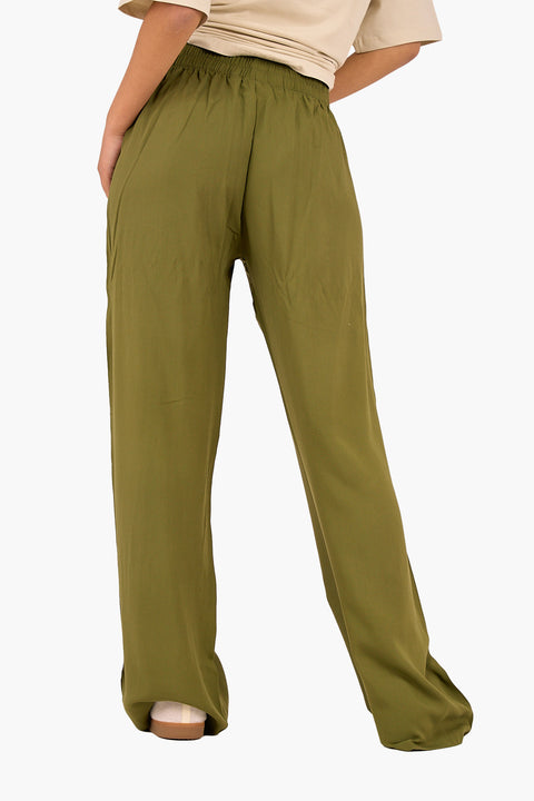 Tencel Wide-Leg Pants
