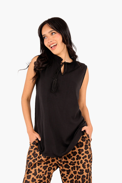 Tencel Sleeveless Blouse