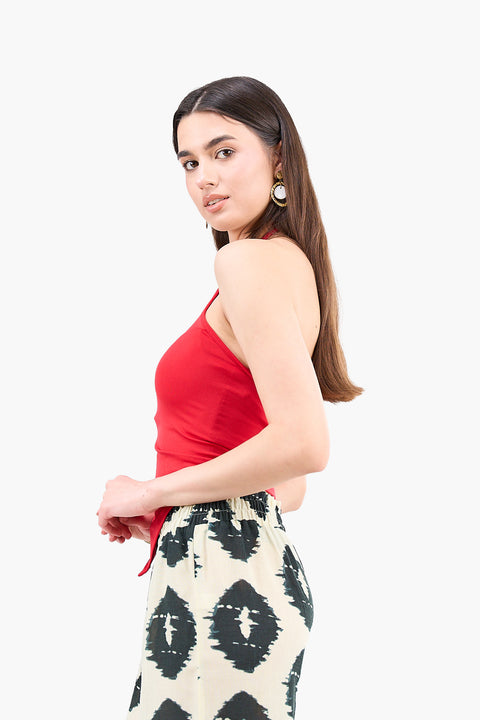 Backless Halter Neck Top