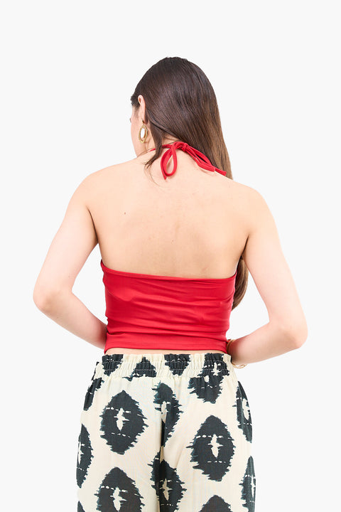 Backless Halter Neck Top