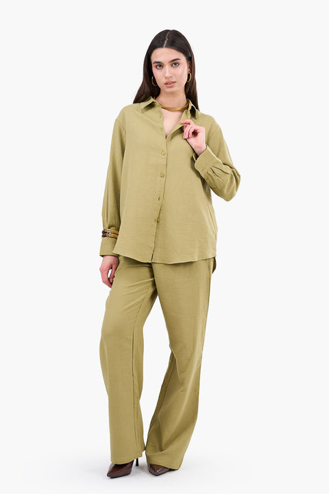 Relaxed Tencel Wide-Leg Pants