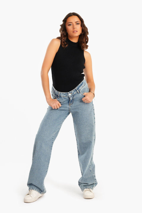 Sleeveless Ribbed Pullover