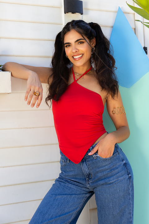 Backless Halter Neck Top