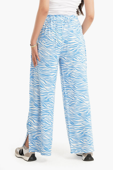 Zebra Print Pants with Slits
