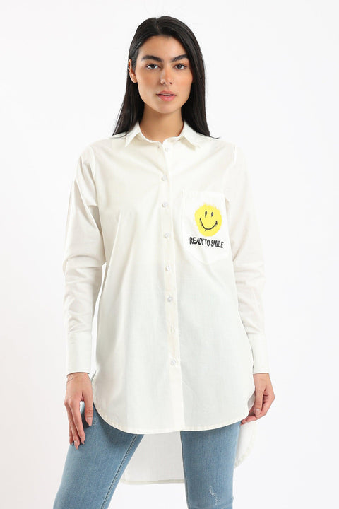 Asymmetrical Viscose Shirt - Clue Wear