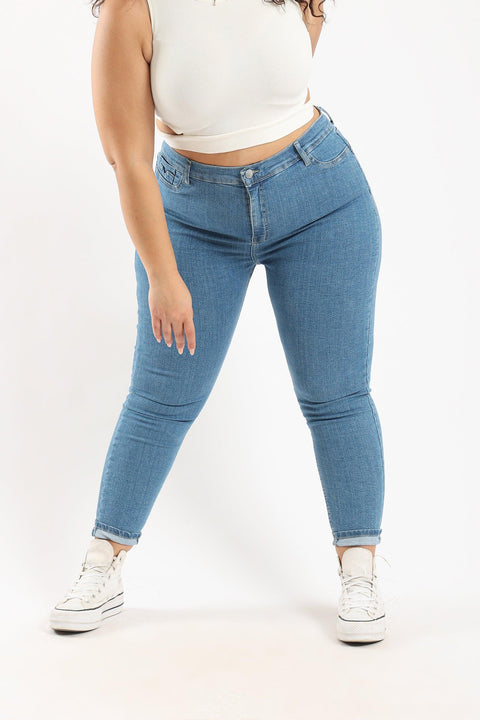 High Waist Skinny Jeans - Clue Wear