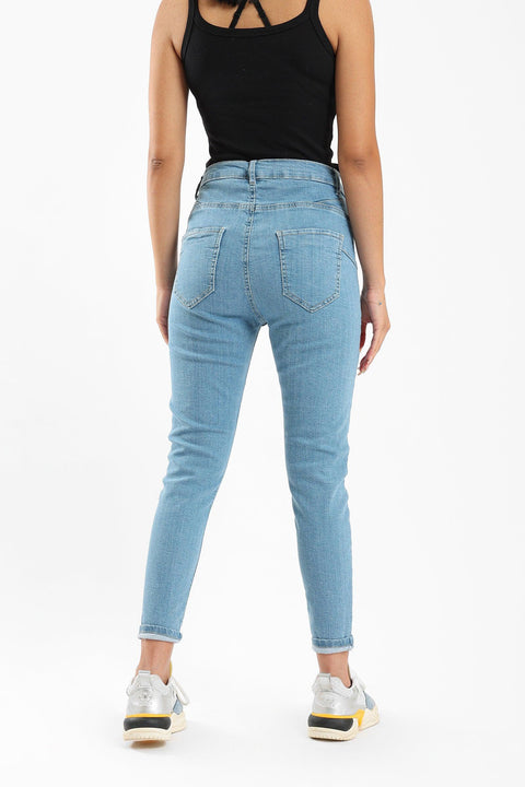High Waist Skinny Jeans - Clue Wear