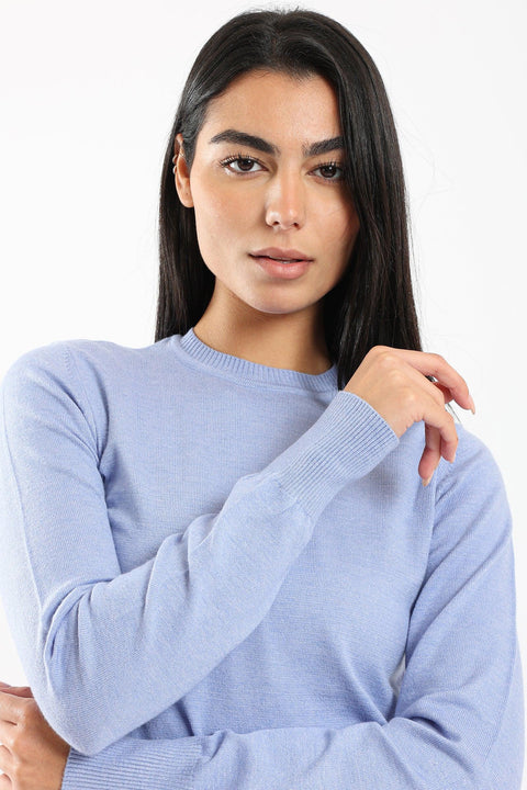 Knitted Crew Neck Pullover - Clue Wear