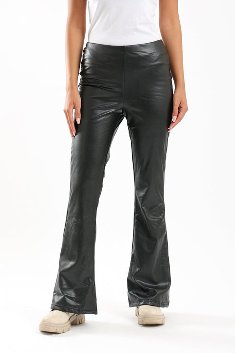 Leather Flare Pants - Clue Wear