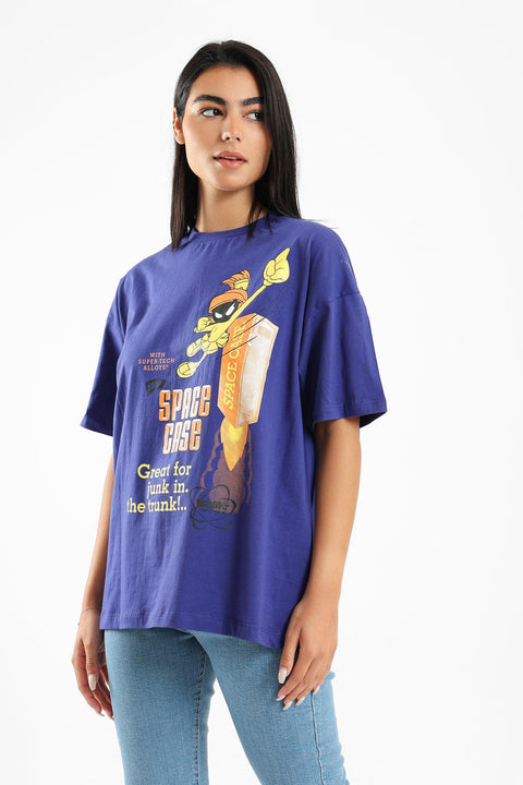 Oversize Fit Printed T-shirt - Clue Wear