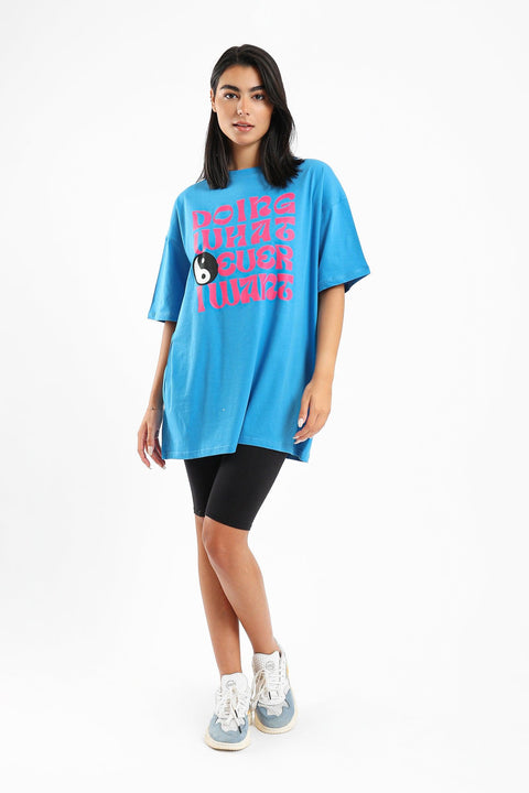 Oversized Printed T-shirt - Clue Wear