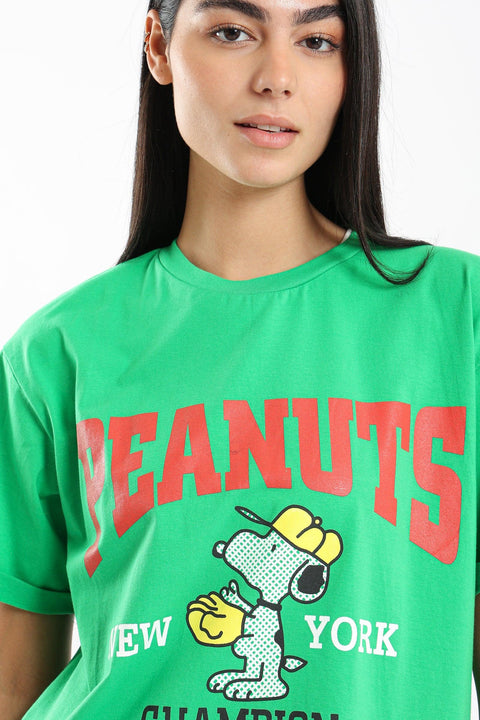 Peanuts Printed T-shirt - Clue Wear