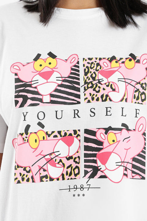 Pink Panther Printed T-shirt - Clue Wear