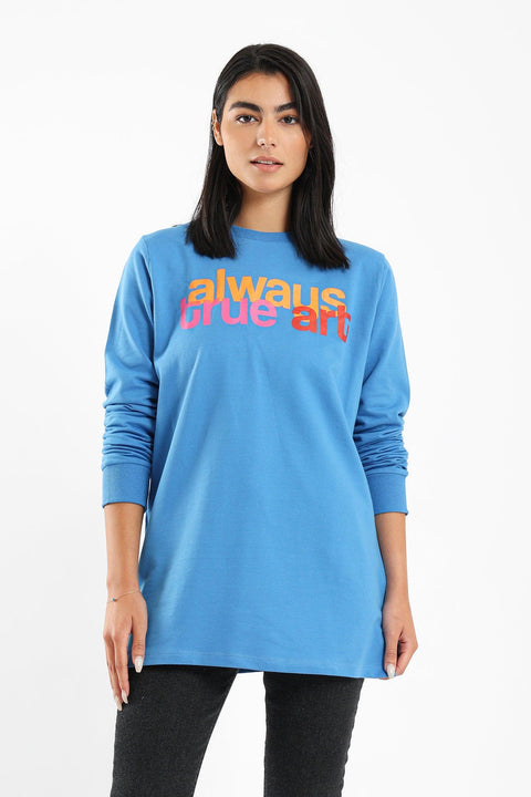 Relaxed Printed Sweatshirt - Clue Wear